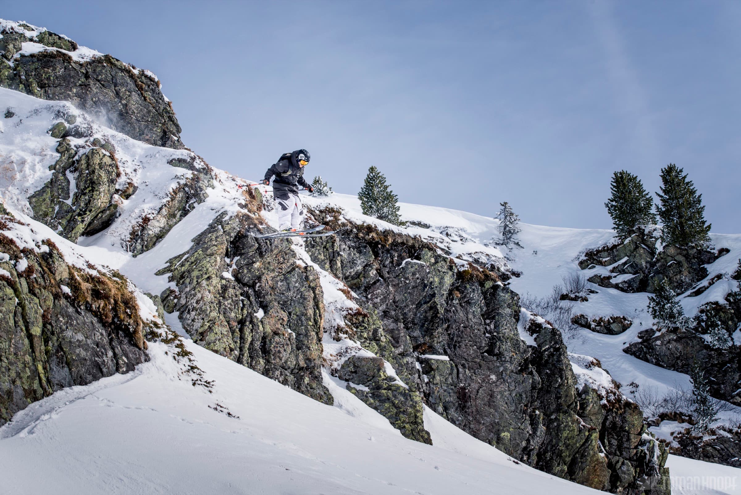 Skier at Solitude Mountain Resort in Big Cottonwood Canyon Utah